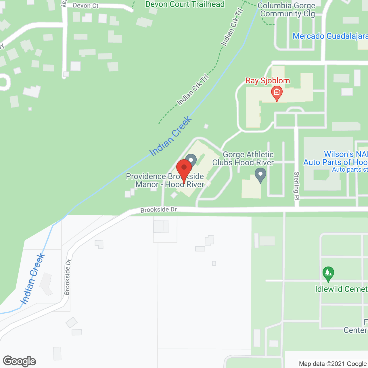 Brookside Manor in google map