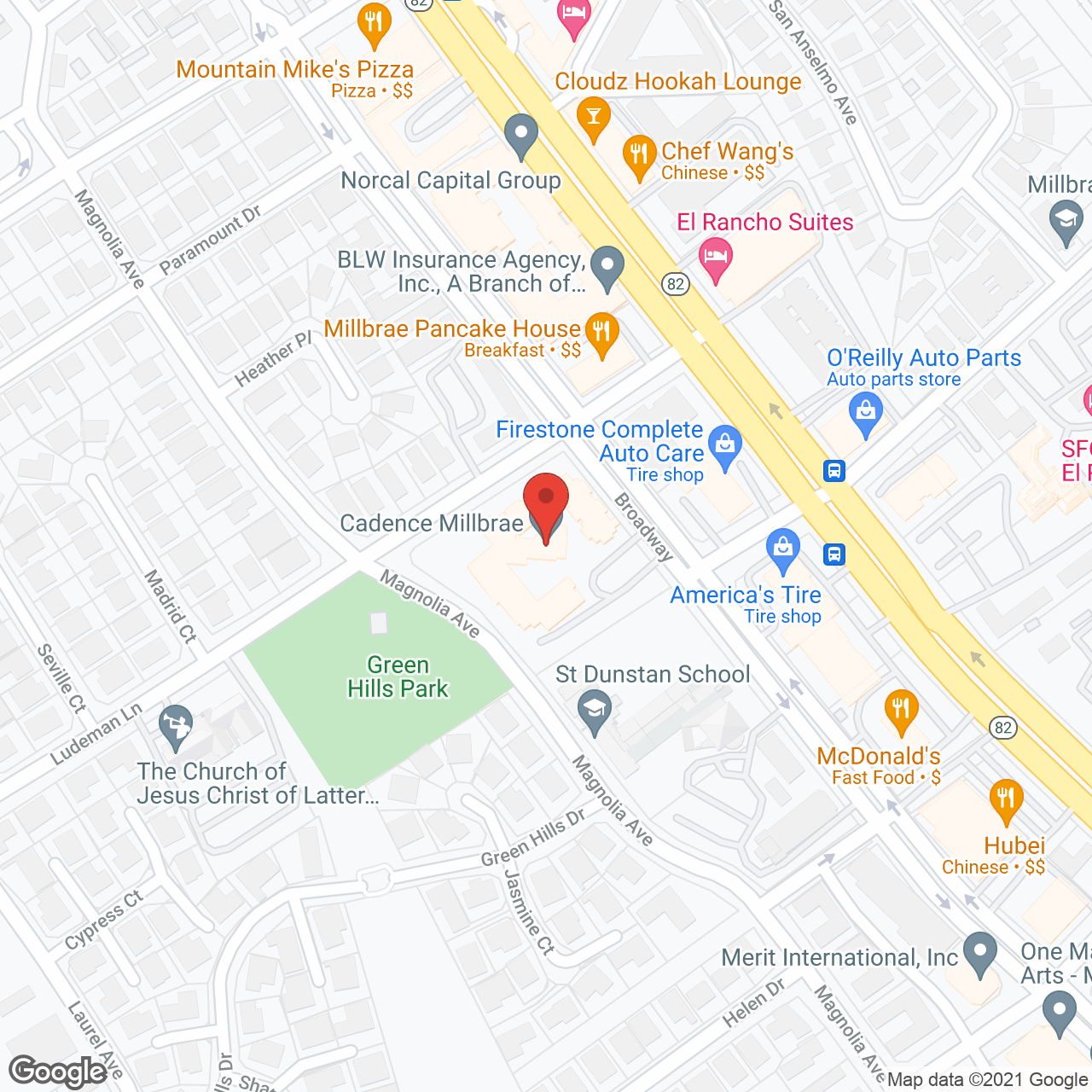 Cadence Millbrae in google map