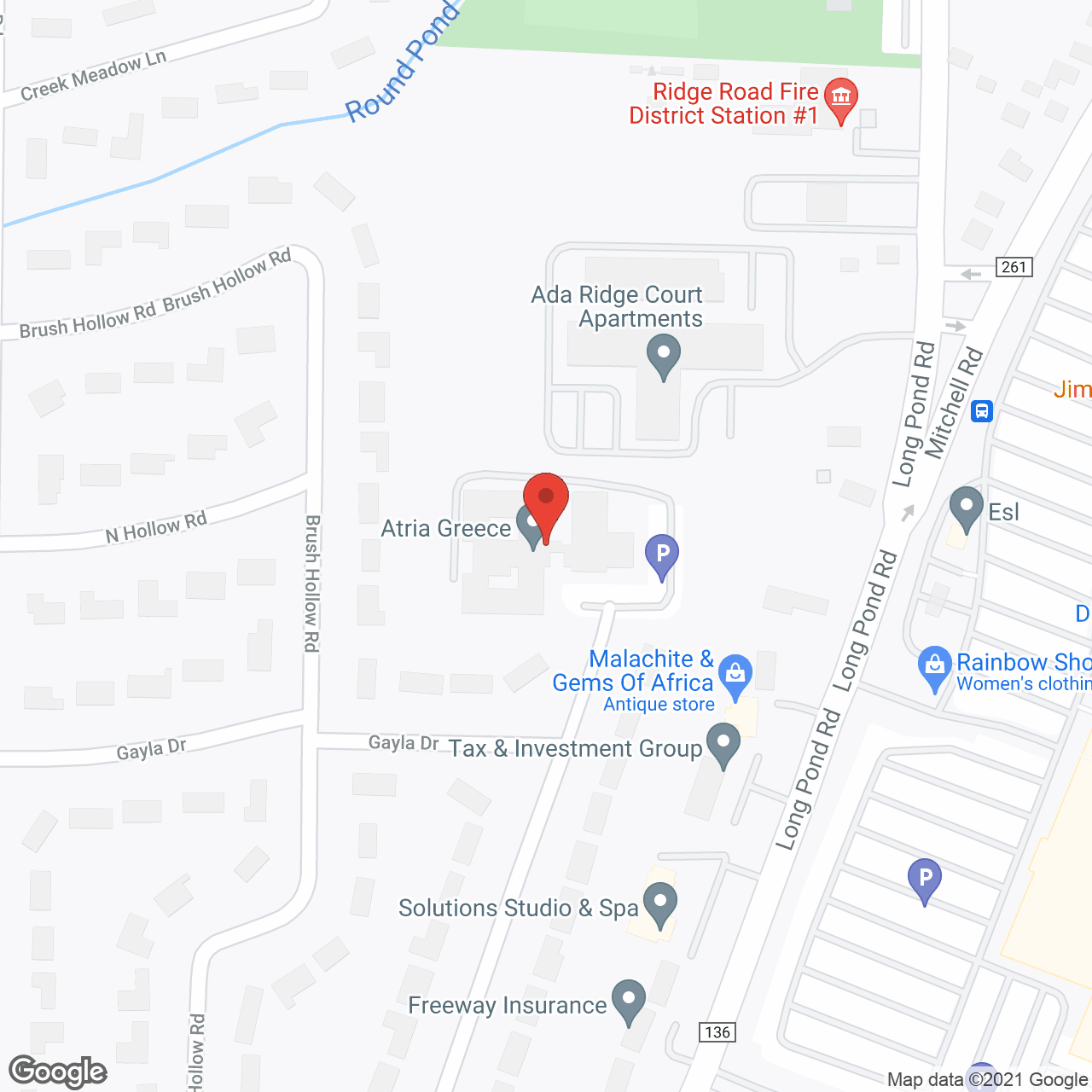 Atria Greece in google map