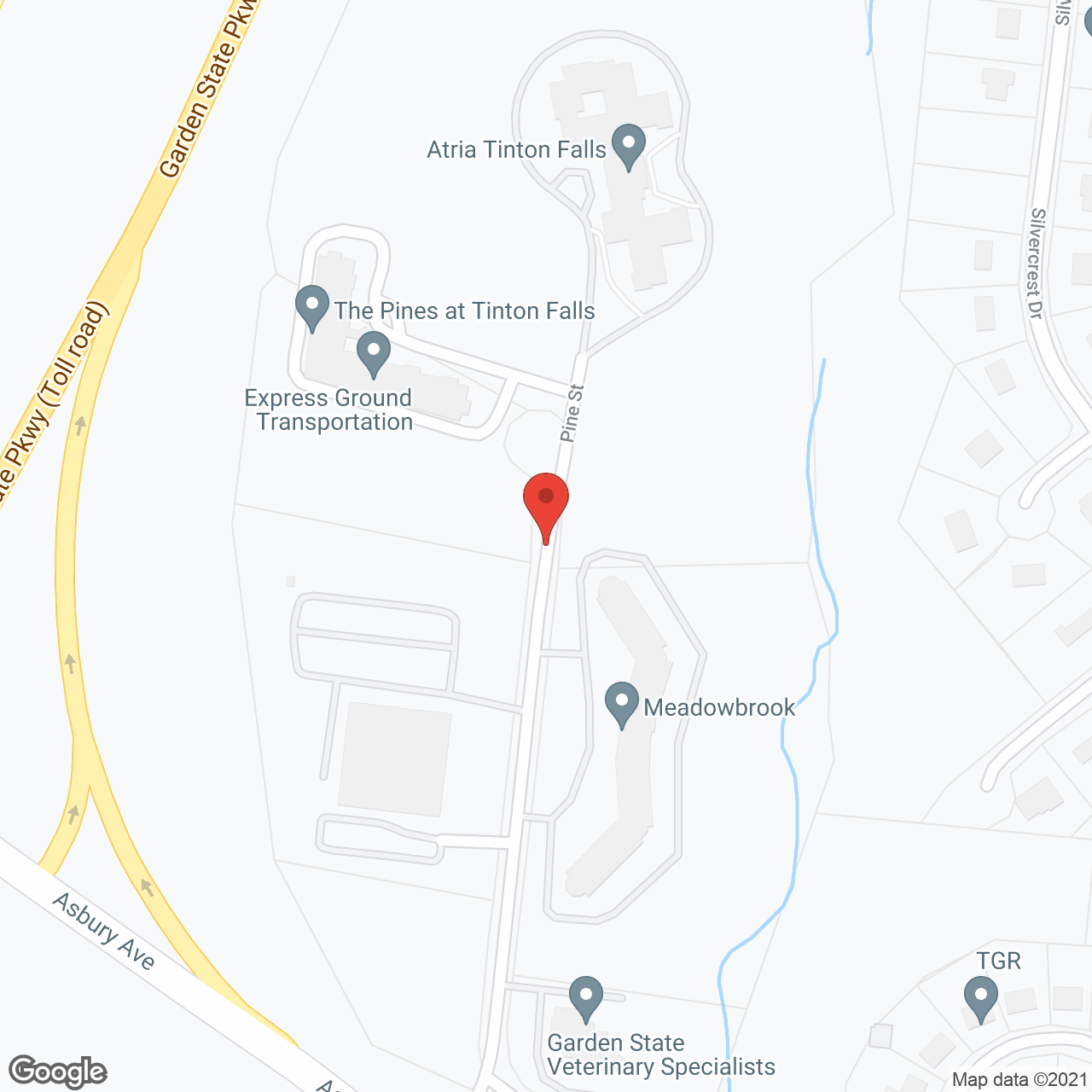 Atria Tinton Falls in google map