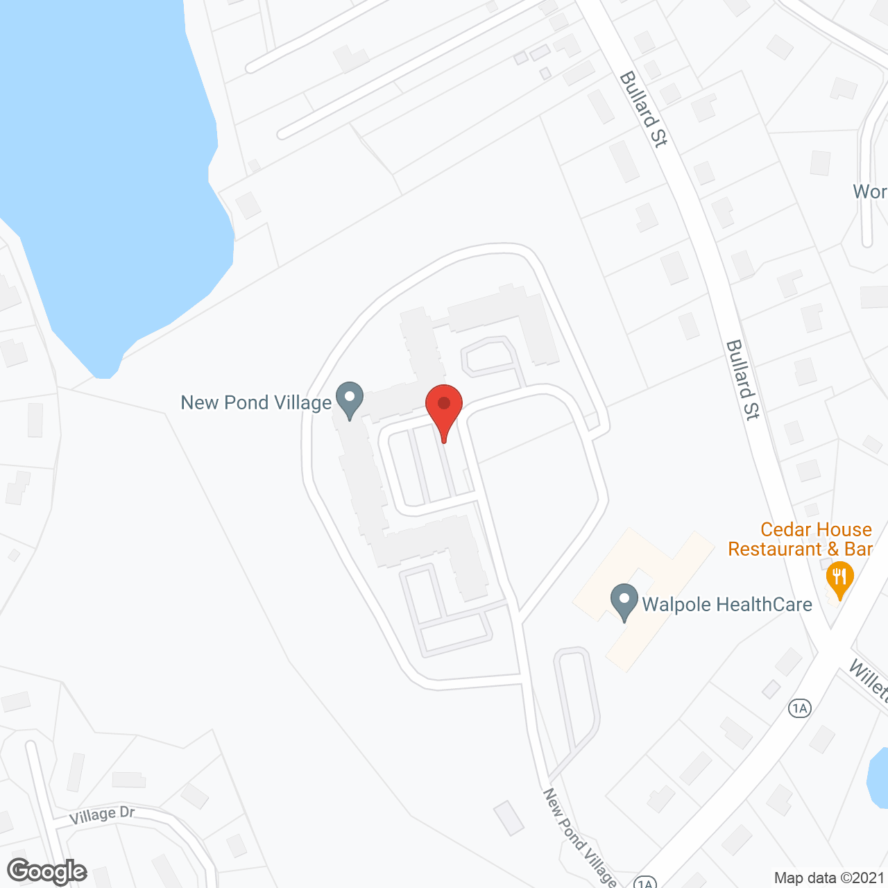 New Pond Village,  a CCRC in google map