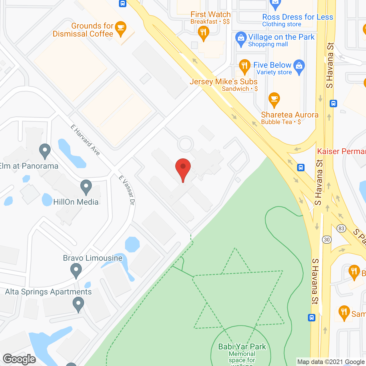 Harvard Square by Cogir in google map