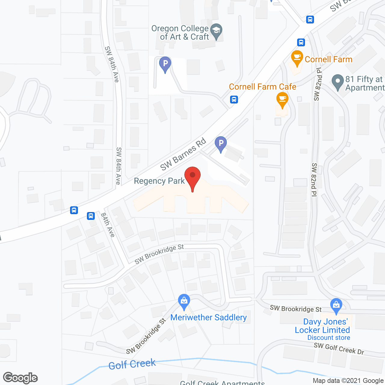 Regency Park in google map