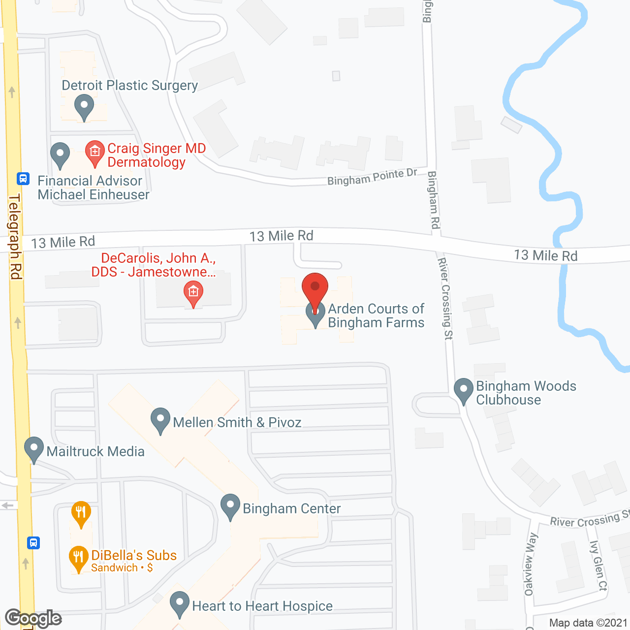 Arden Courts A ProMedica Memory Care Community in Bingham Farms in google map