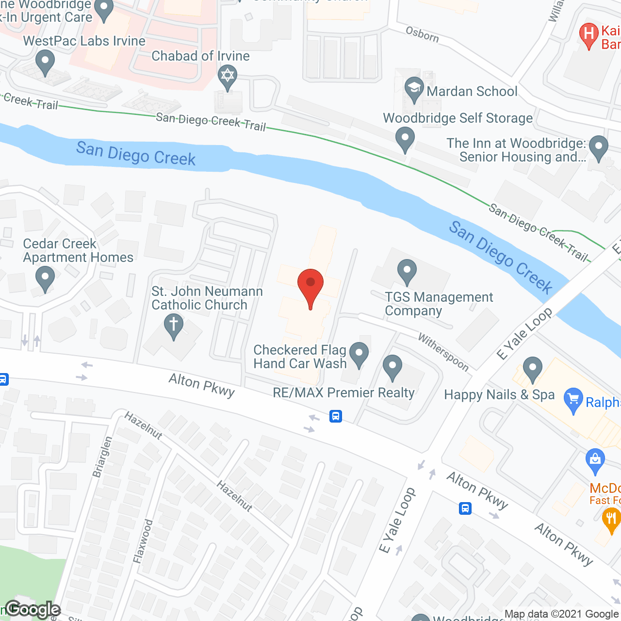Woodbridge Terrace of Irvine in google map