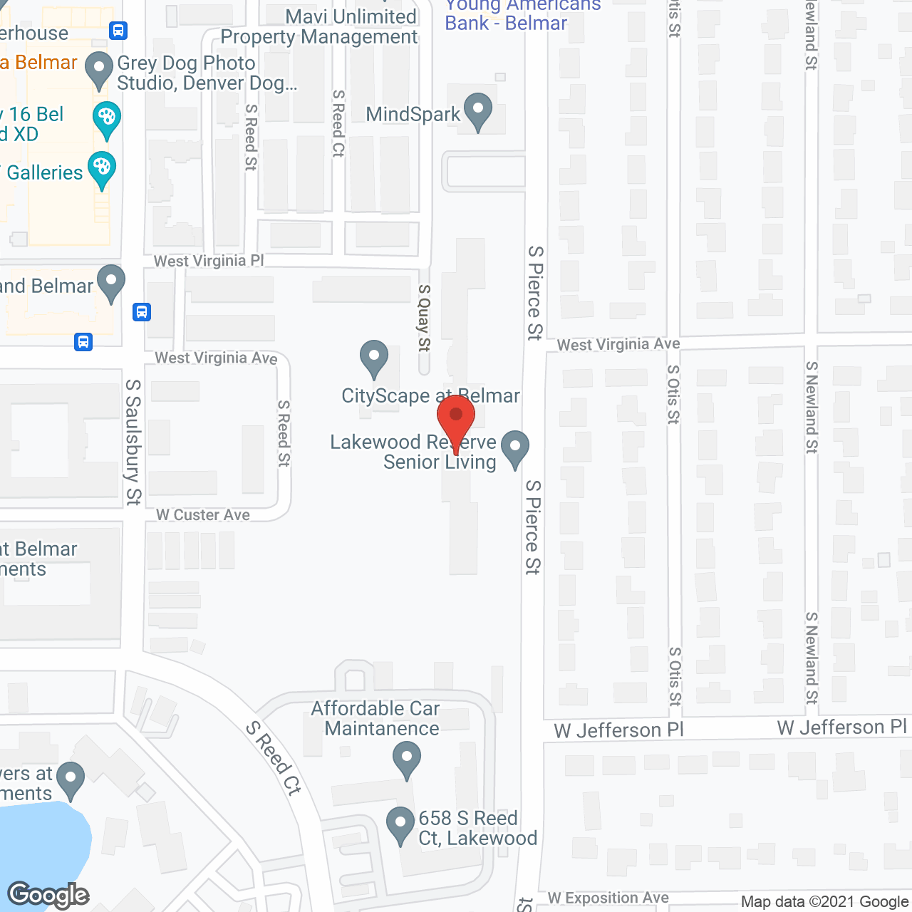 Inn at Lakewood in google map