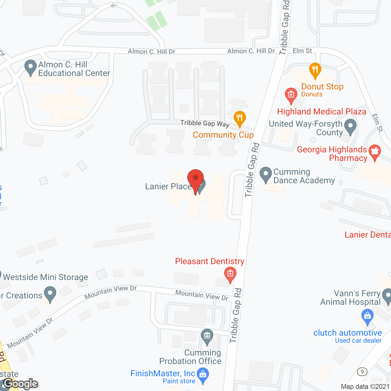 Lanier Place in google map