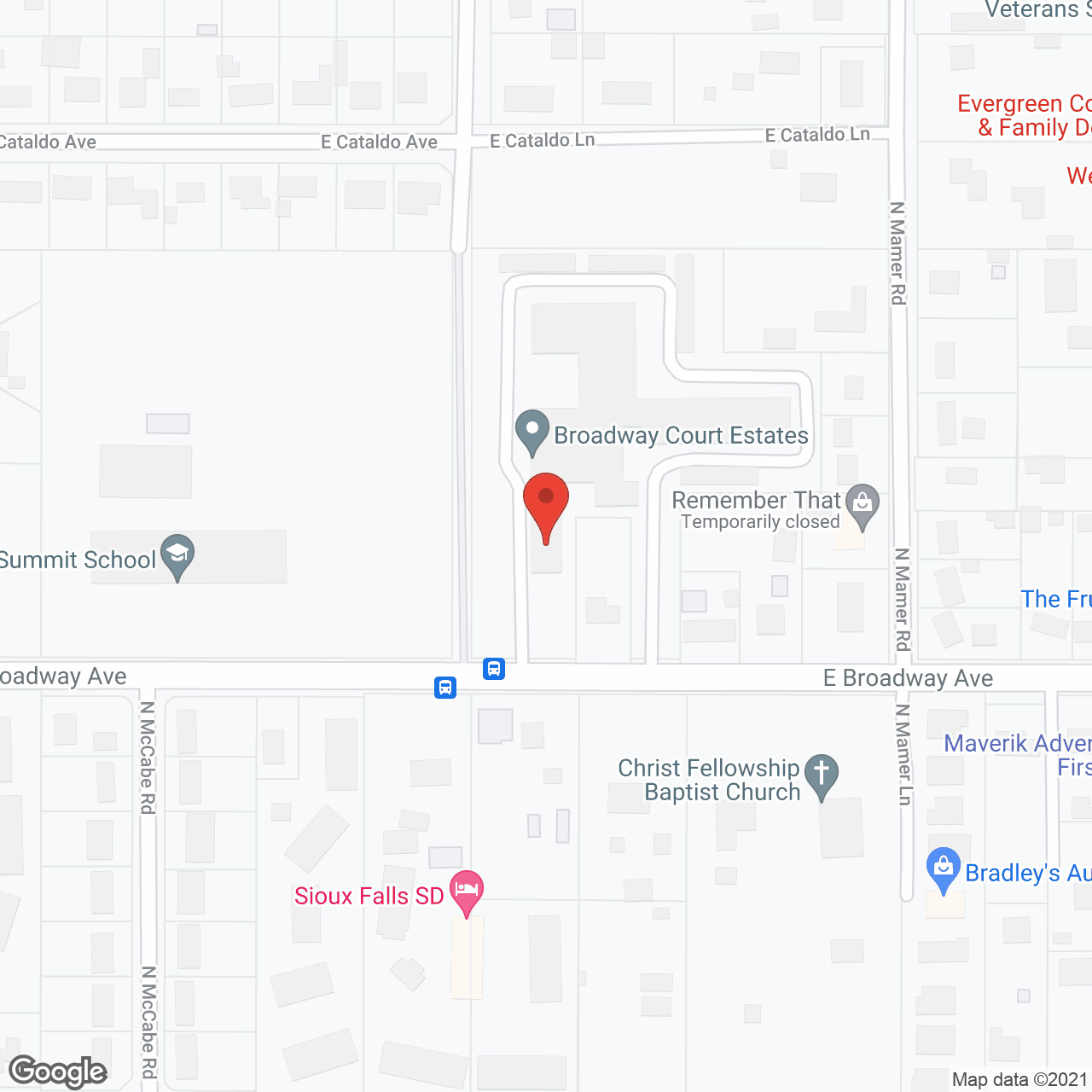 Broadway Court Estates in google map