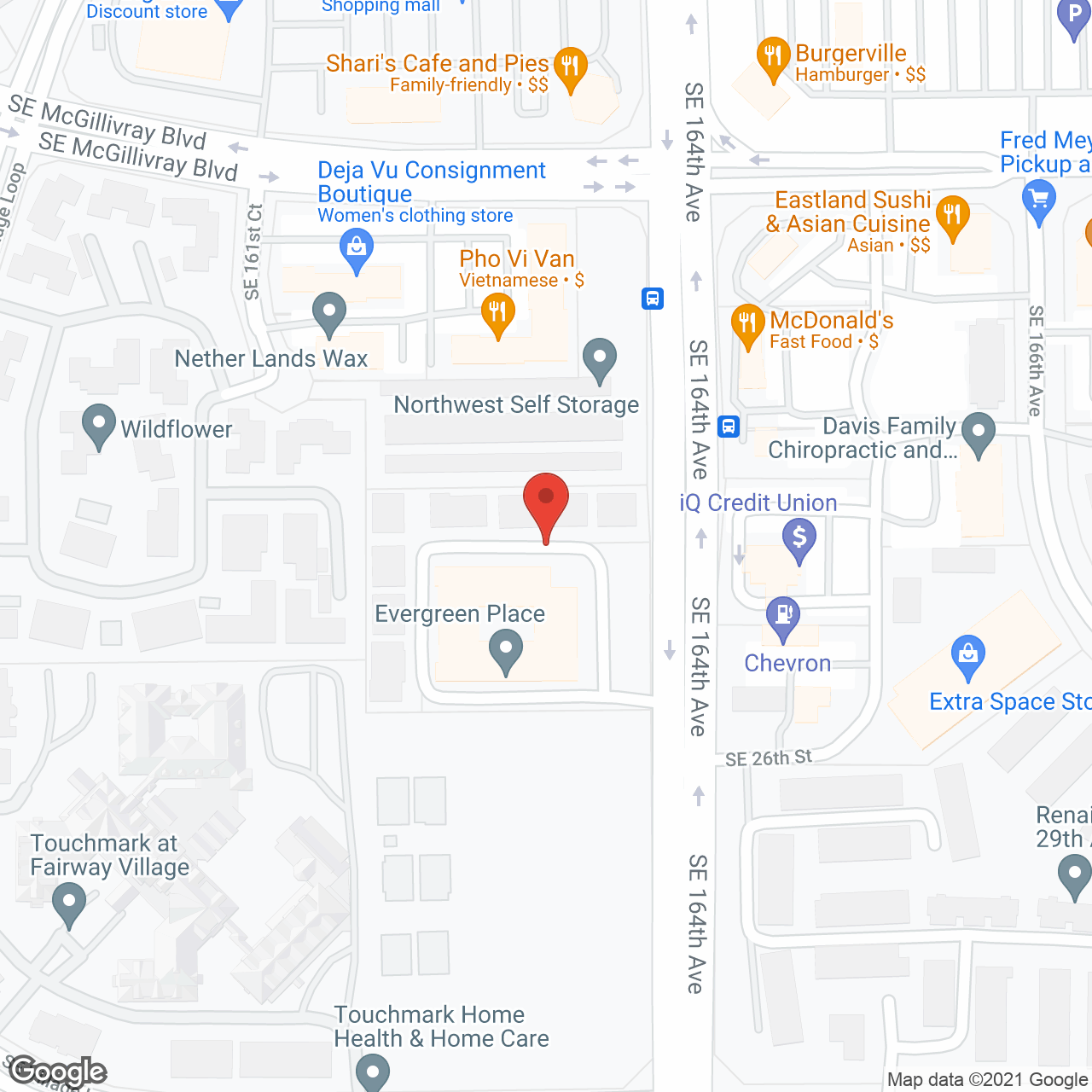 Trustwell Living at Evergreen Place in google map