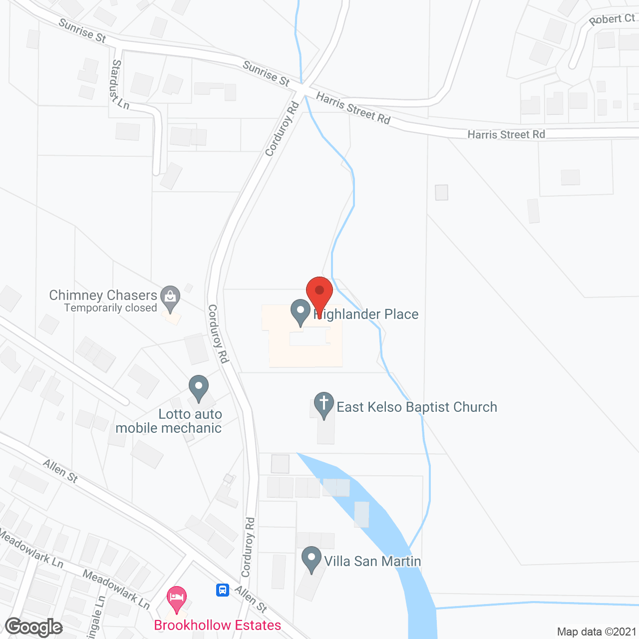 Highlander Place in google map