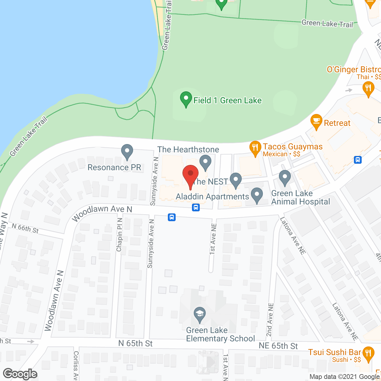 The Hearthstone in google map