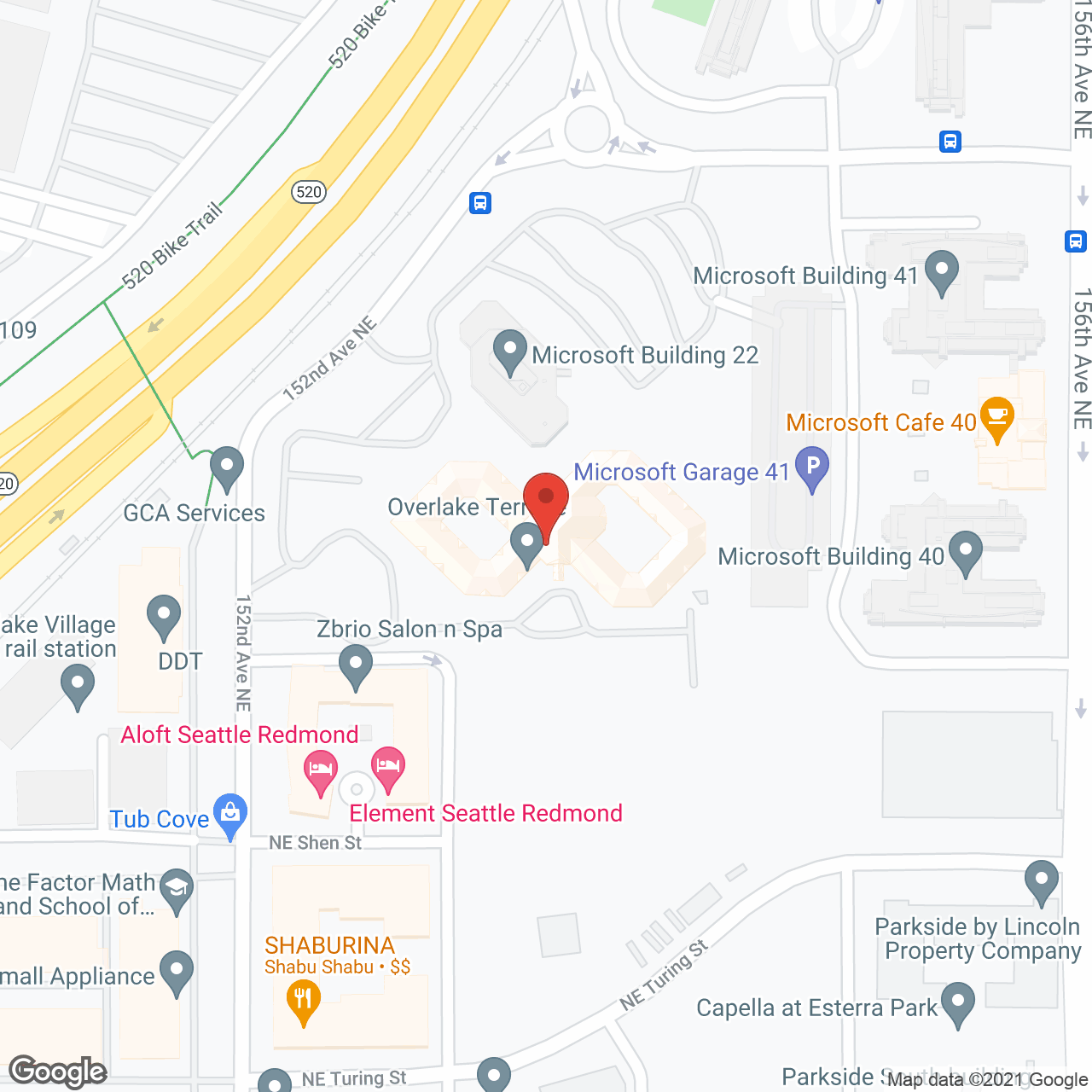 Overlake Terrace in google map