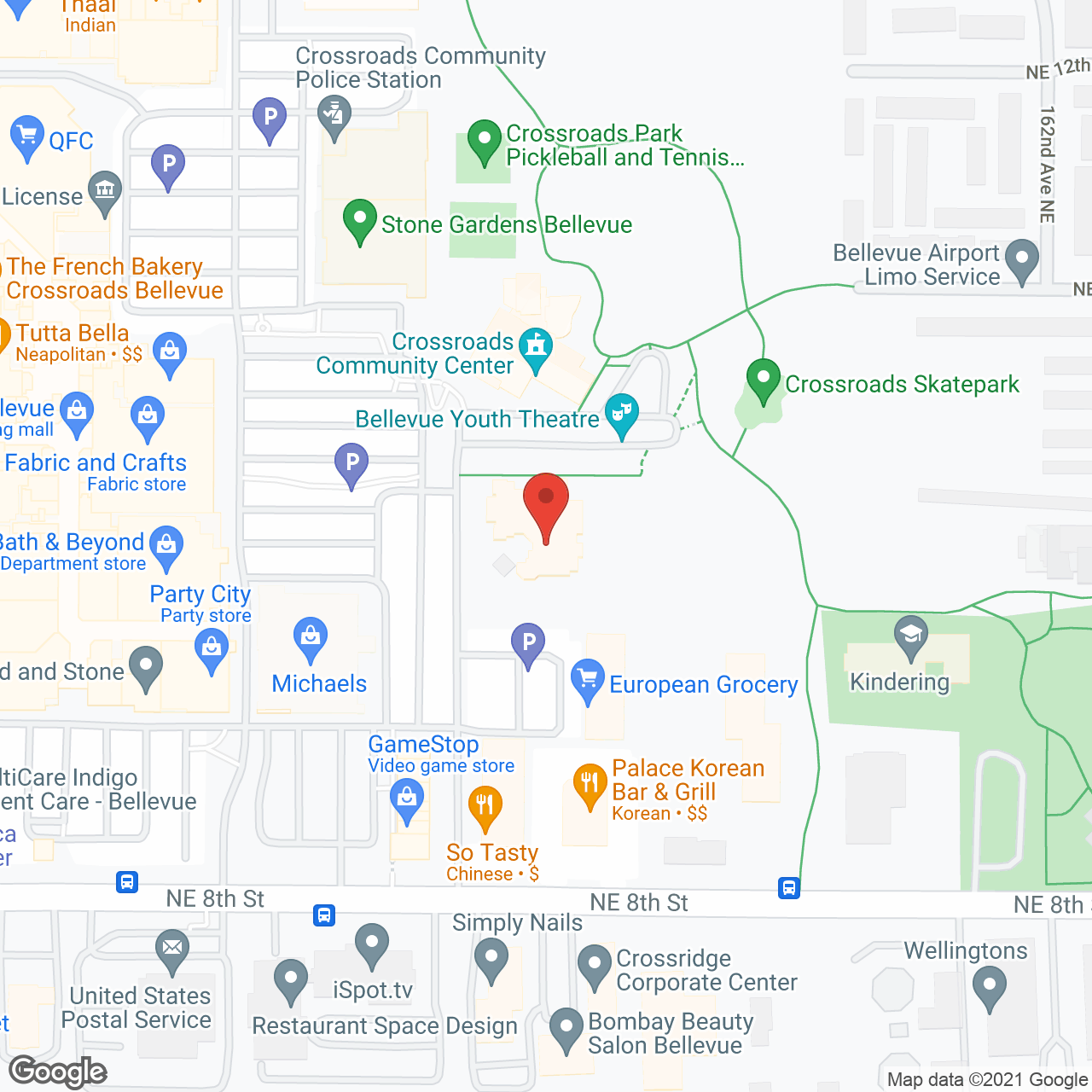 Sunrise of Bellevue in google map
