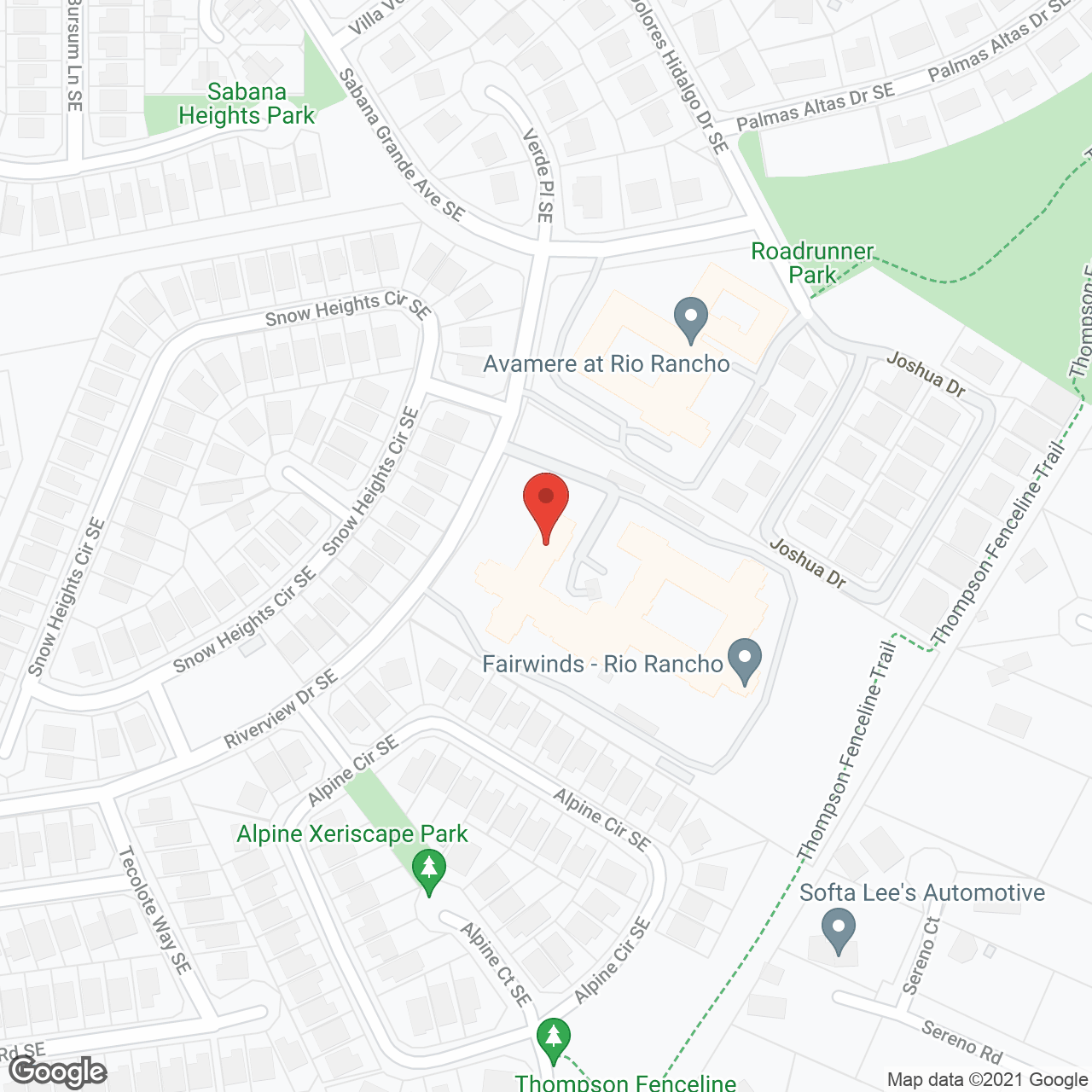 Fairwinds - Rio Rancho in google map