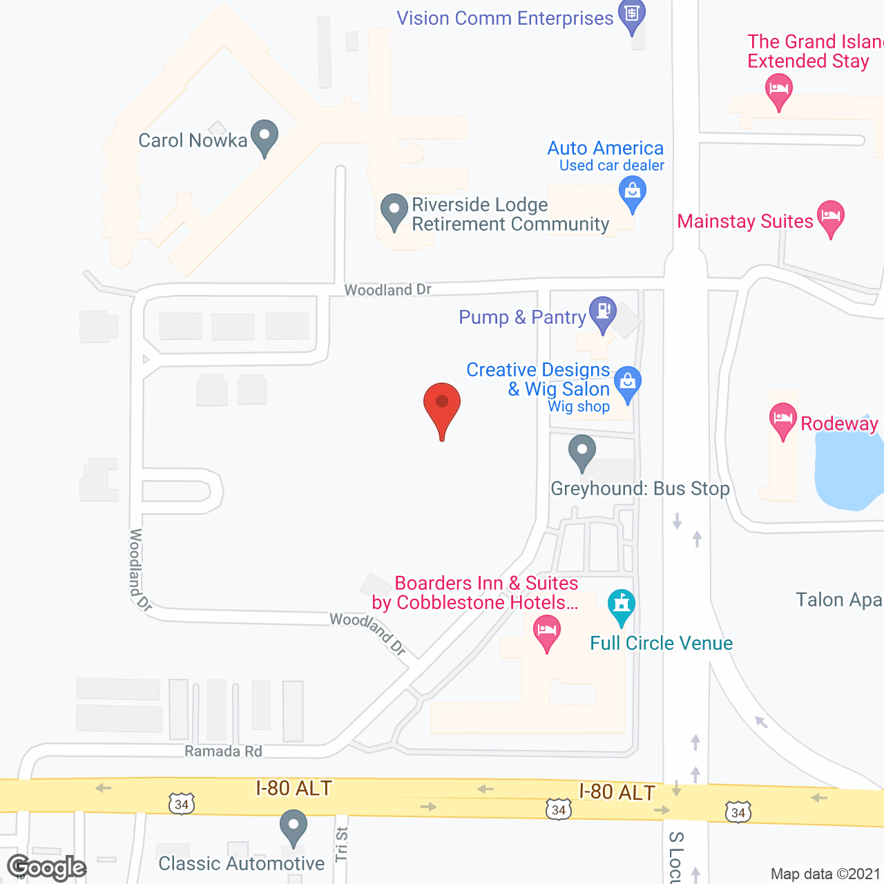 Riverside Lodge in google map