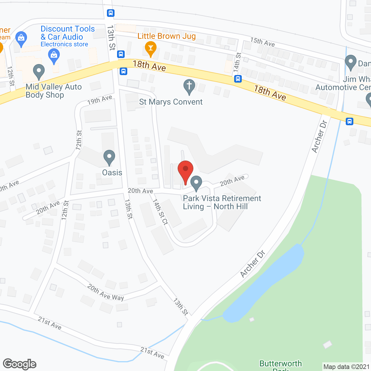 Park Vista -North Hill in google map