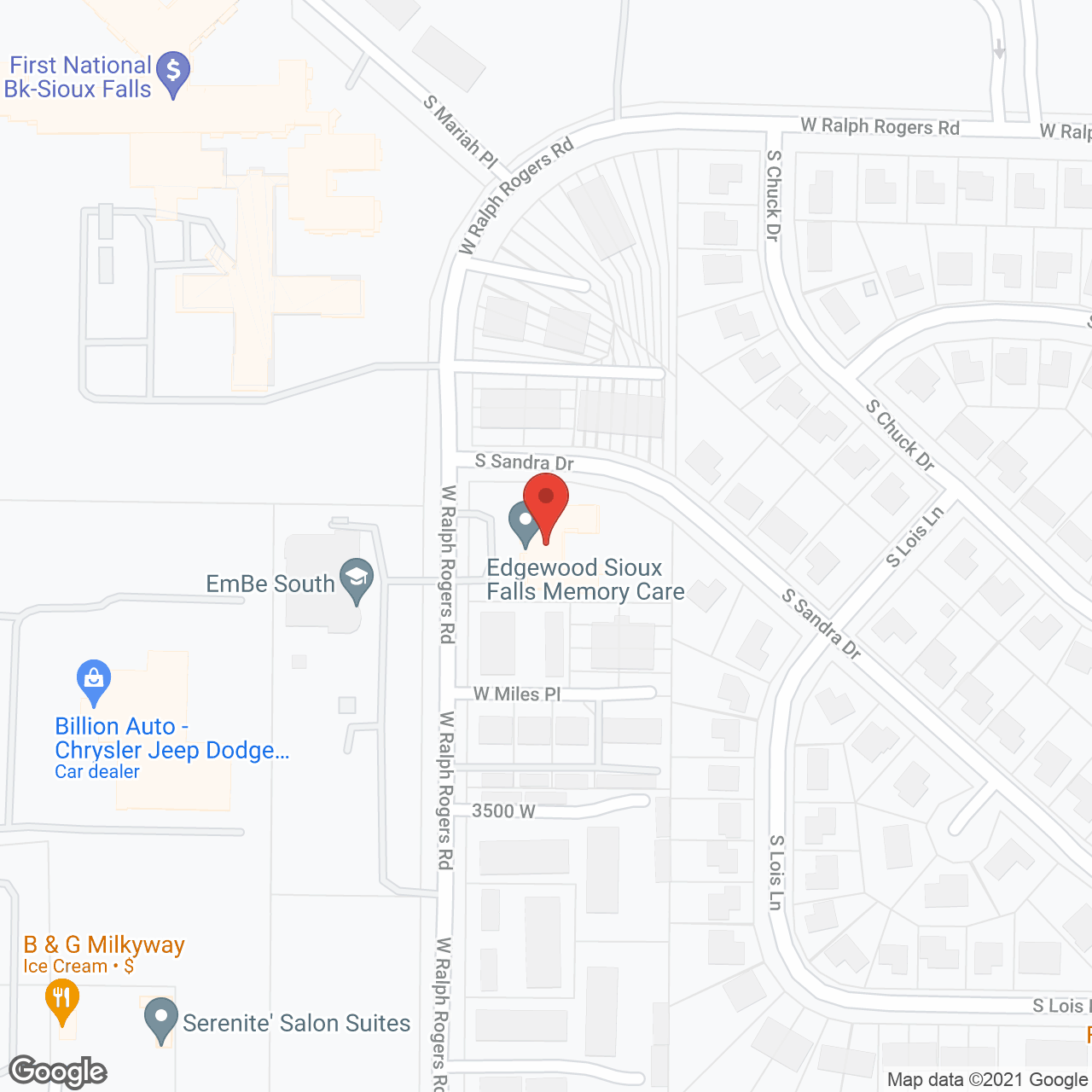 Edgewood Vista Memory Care Sioux Falls in google map