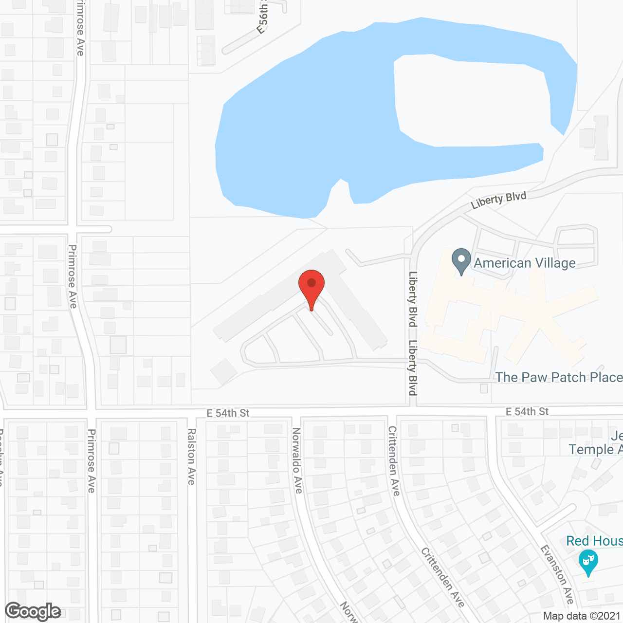 American Village in google map