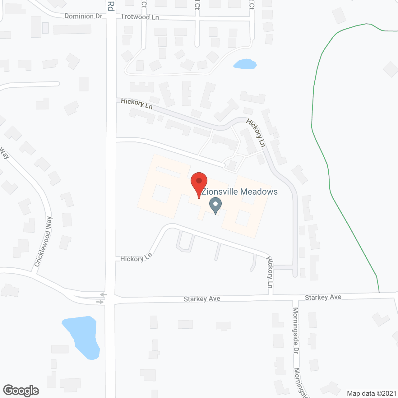 Zionsville Meadows Assisted Living in google map