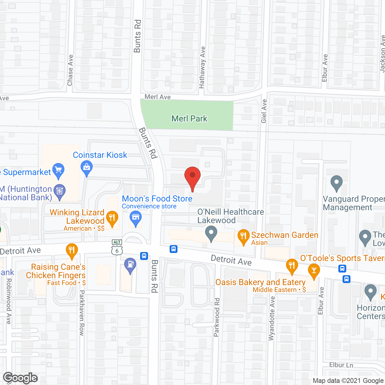 O'Neill Healthcare Lakewood in google map