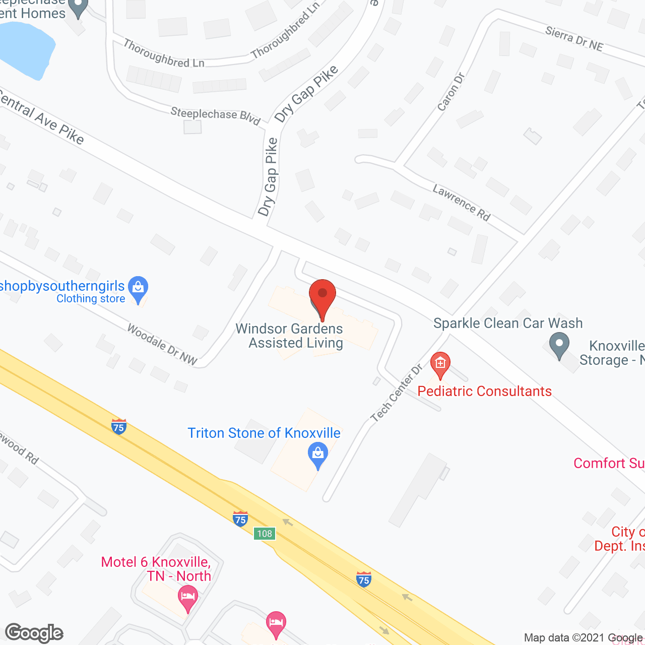 Windsor Ridge in google map