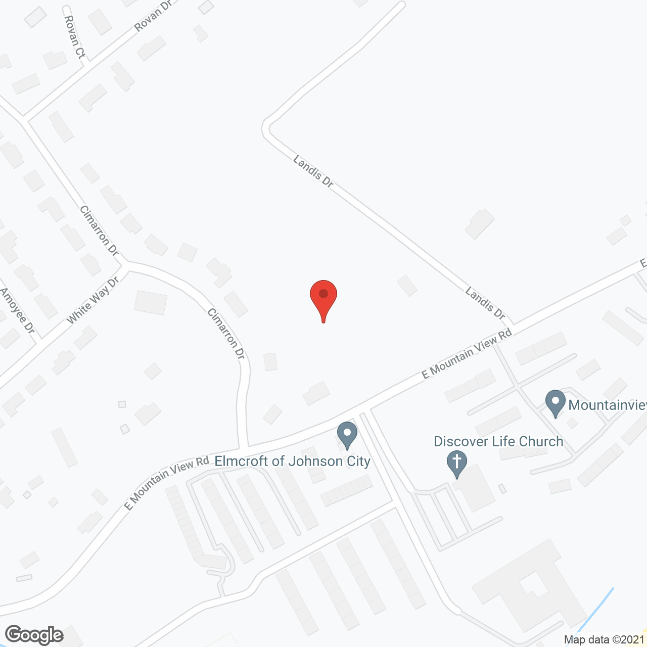 American House Johnson City in google map
