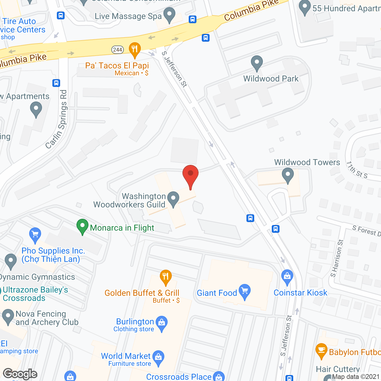 Goodwin House Baileys Crossroads in google map