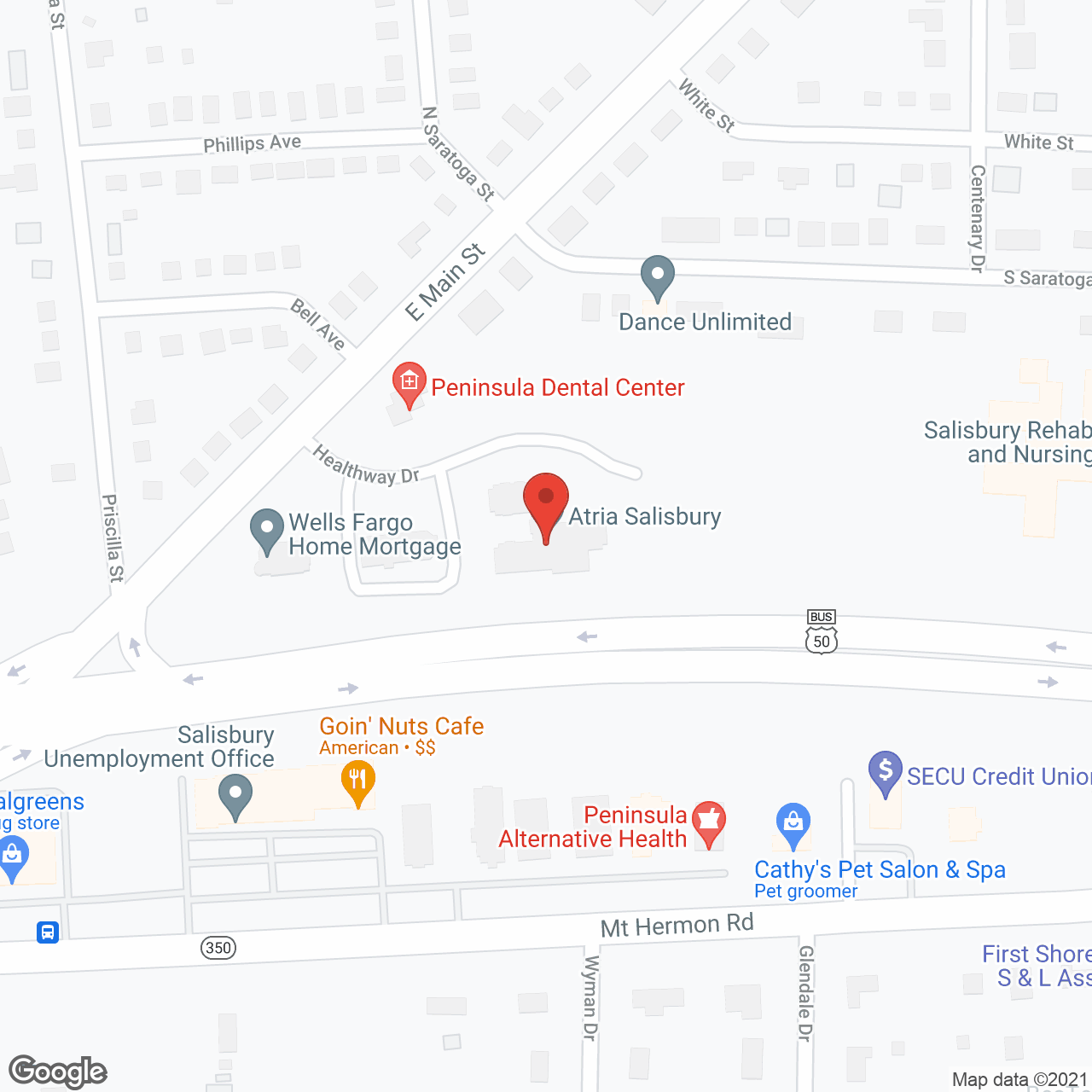 Peregrine Salisbury in google map