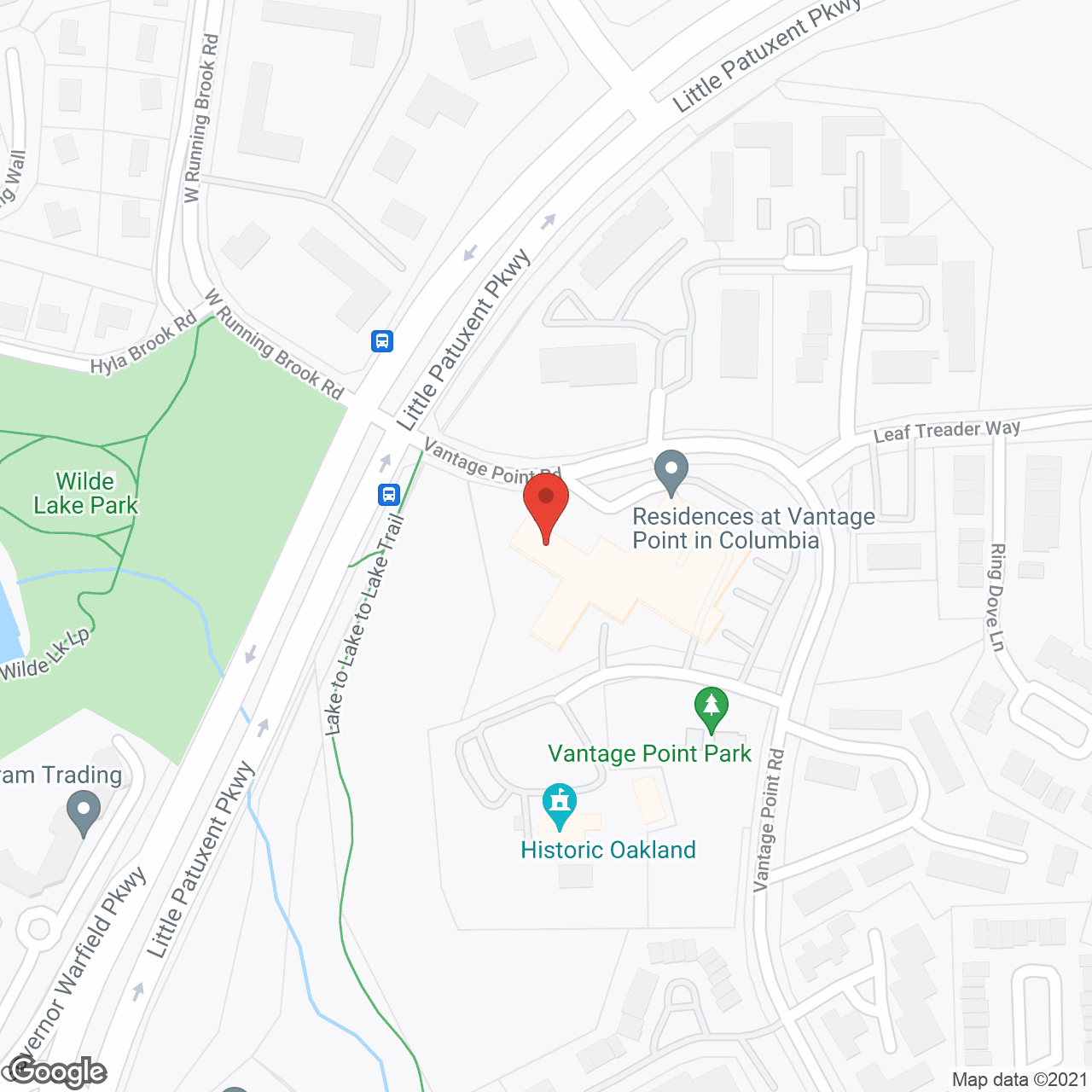 Residences at Vantage Point CCRC in google map