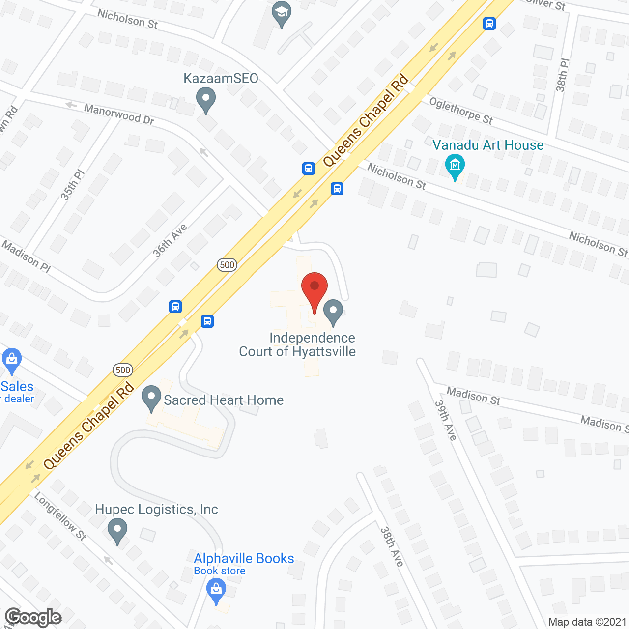 Independence Court of Hyattsville in google map