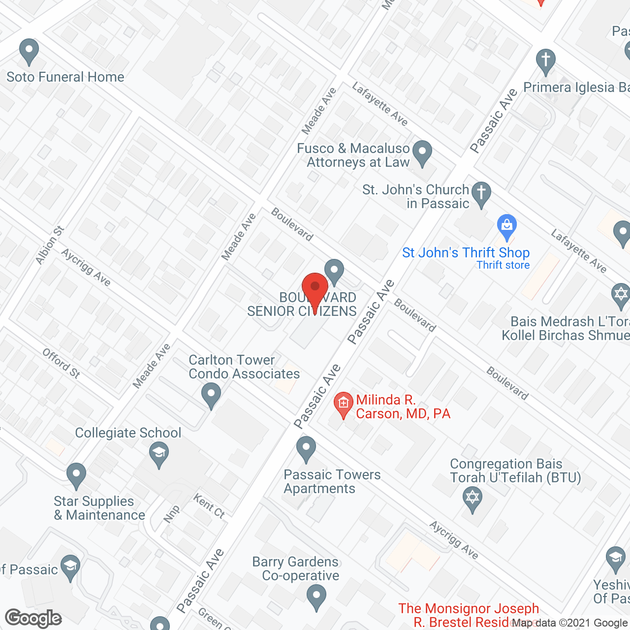 Boulevard Park Apartments in google map