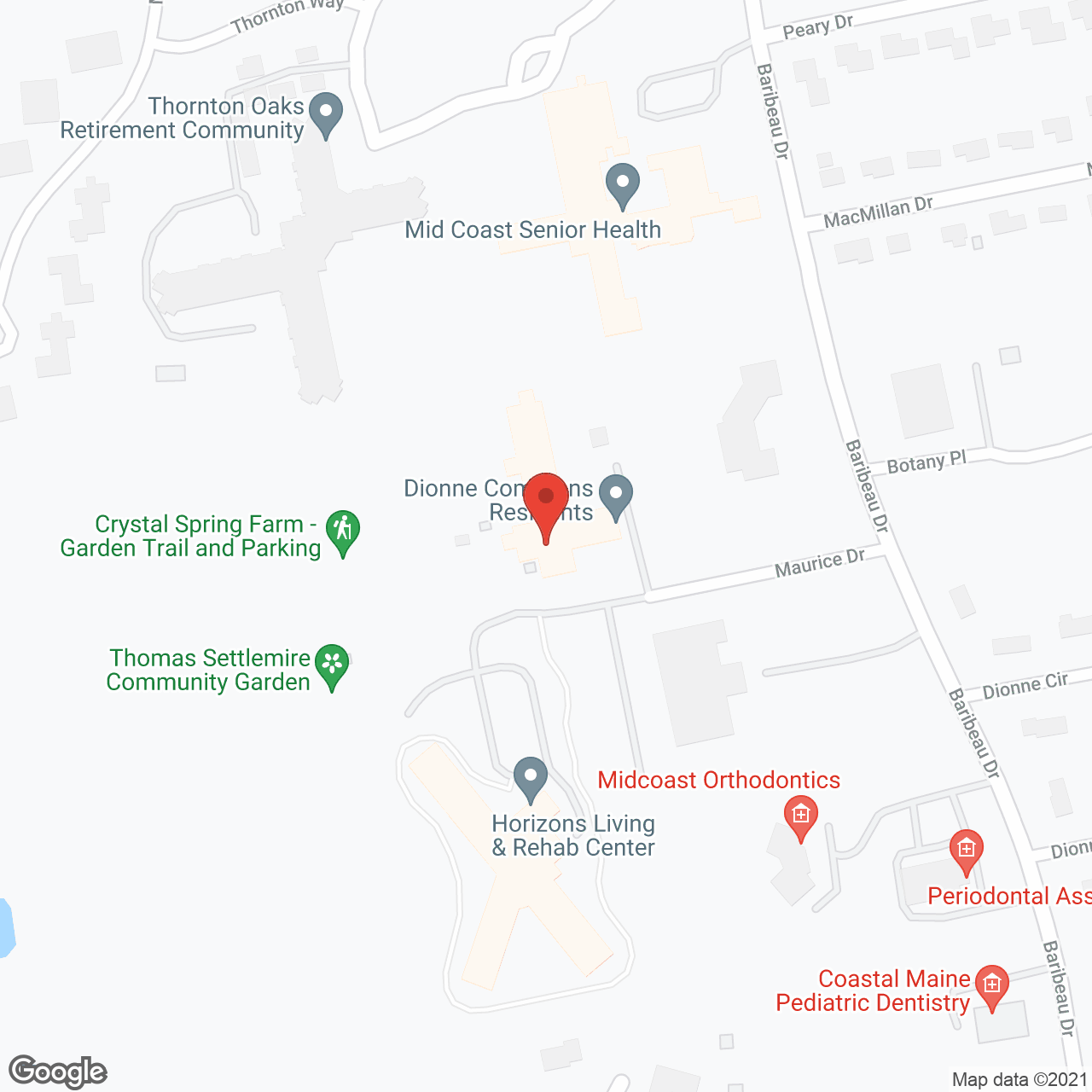 Dionne Commons in google map