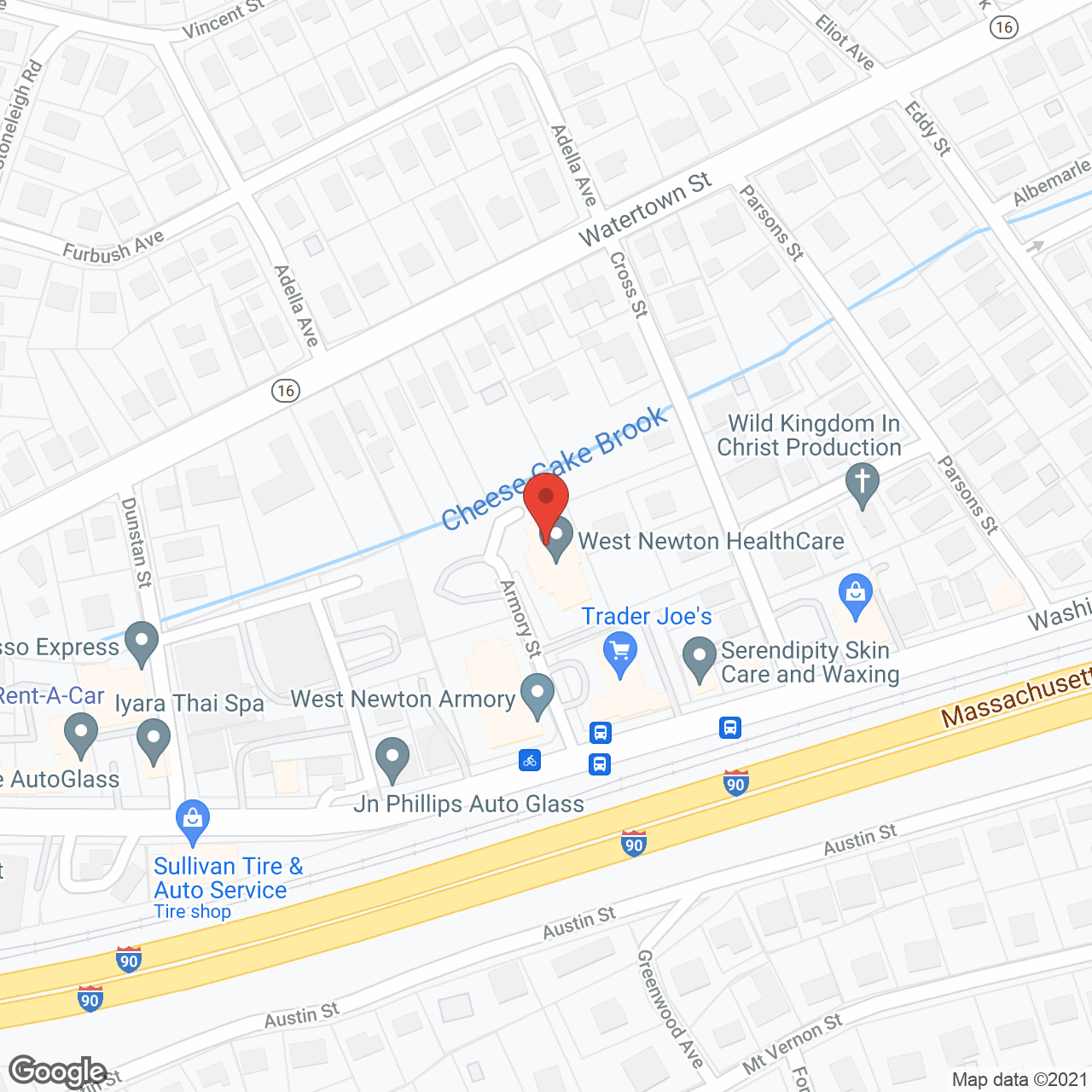 Golden Living Center of West Newton in google map