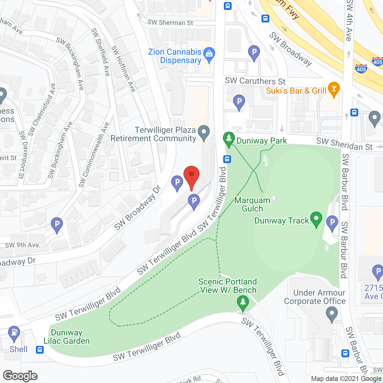 Terwilliger Plaza in google map