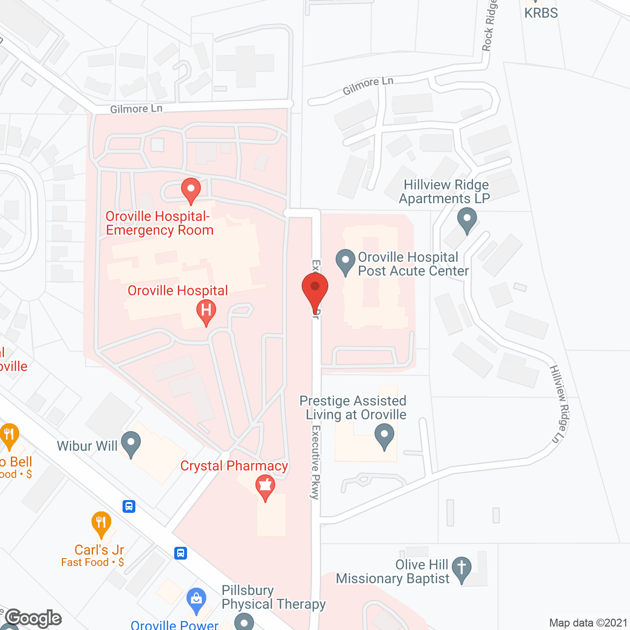 Prestige Assisted Living at Oroville in google map