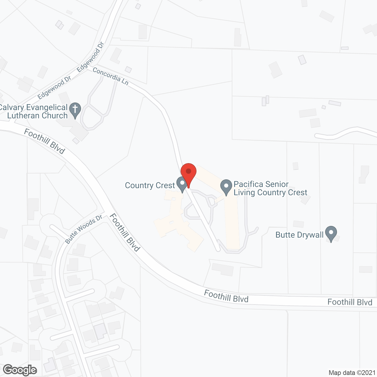 Pacifica Senior Living Country Crest in google map