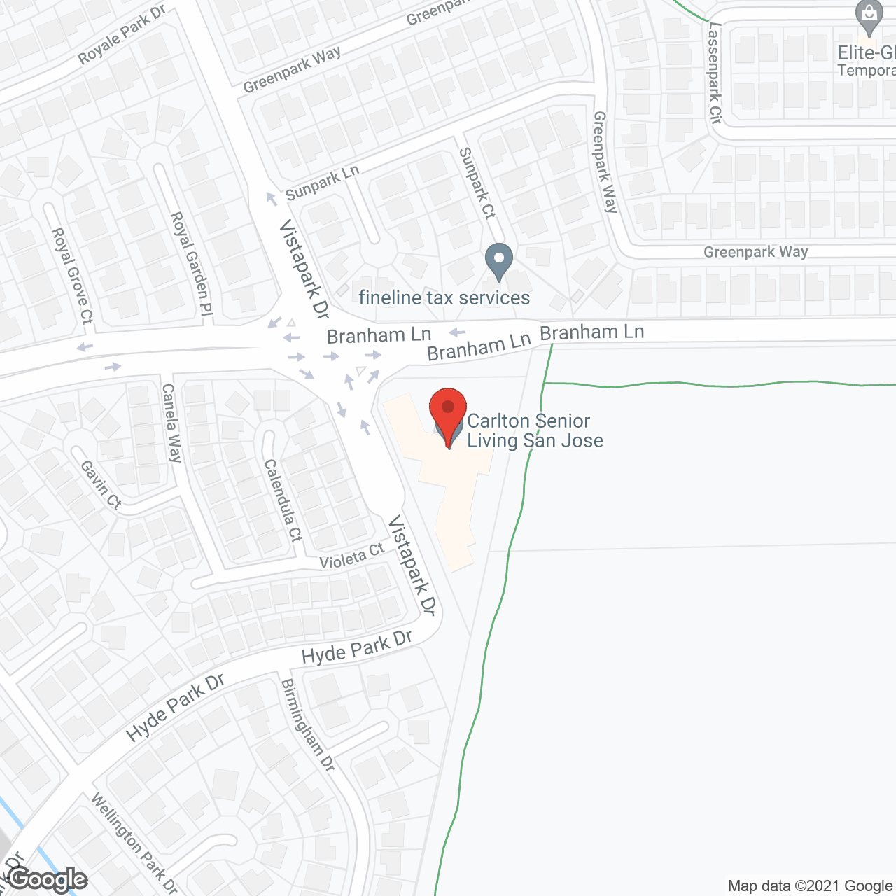 Carlton Senior Living San Jose in google map
