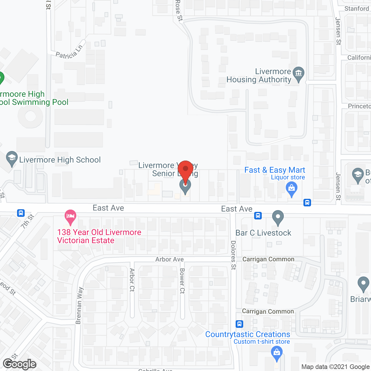 Livermore Valley Senior Living in google map