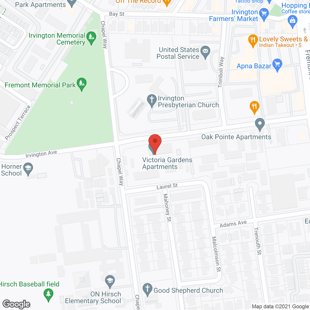 Victoria Gardens in google map