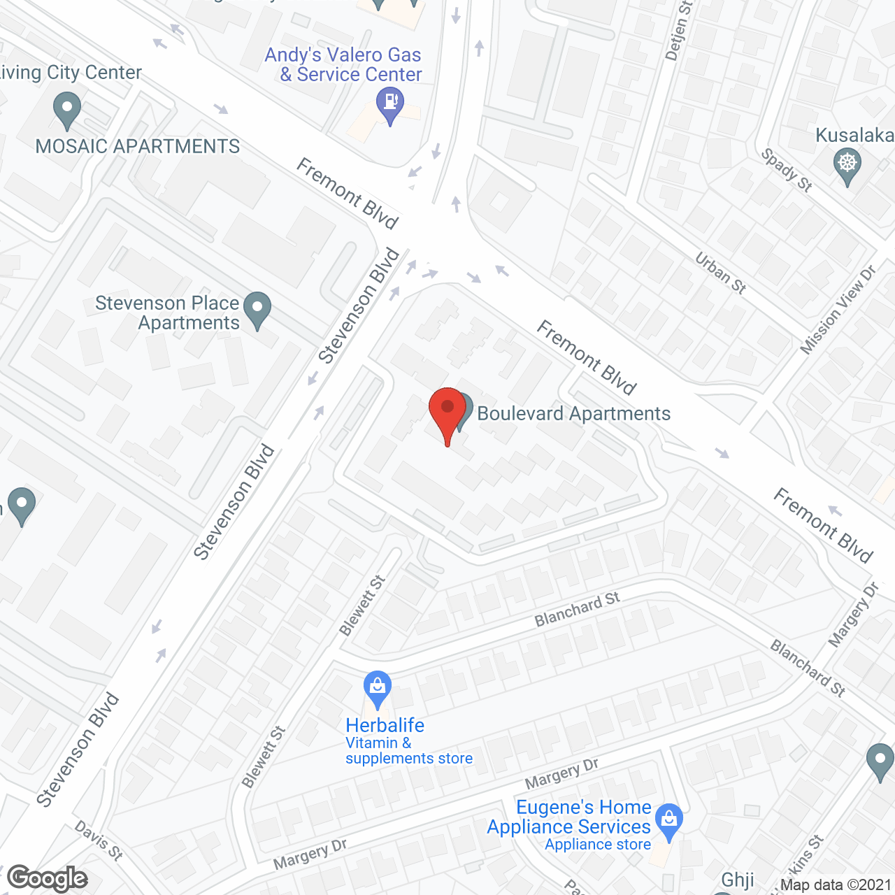 Treetops Apartments in google map