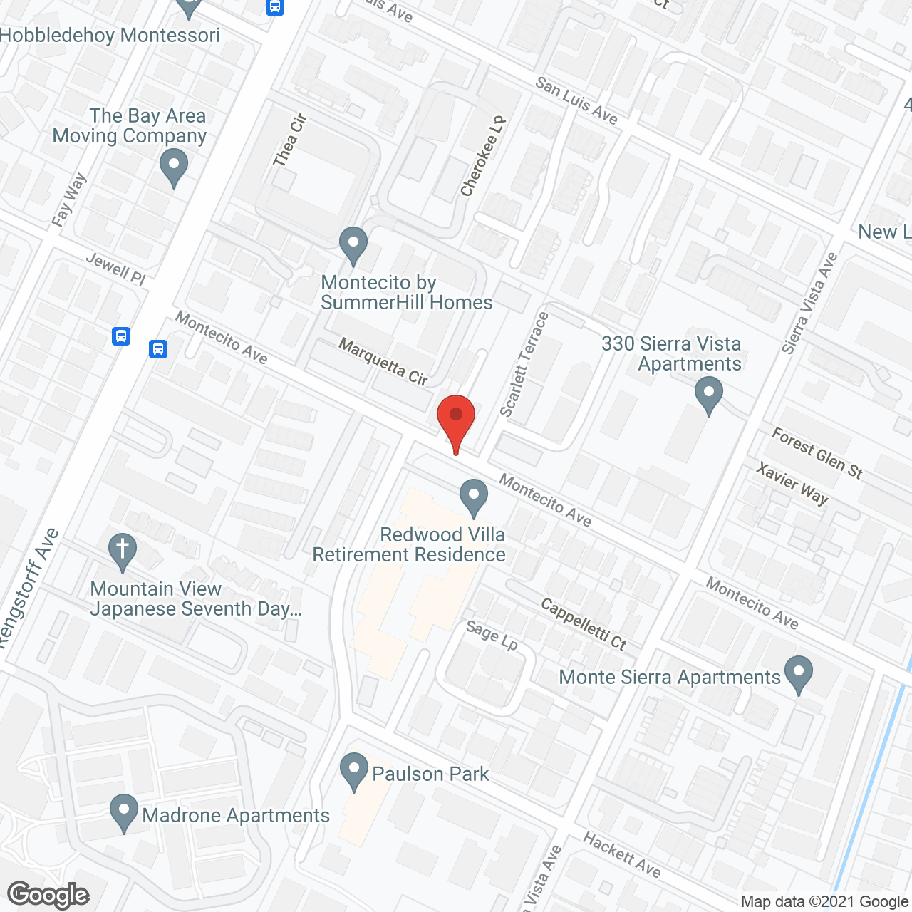 Redwood Villa in google map