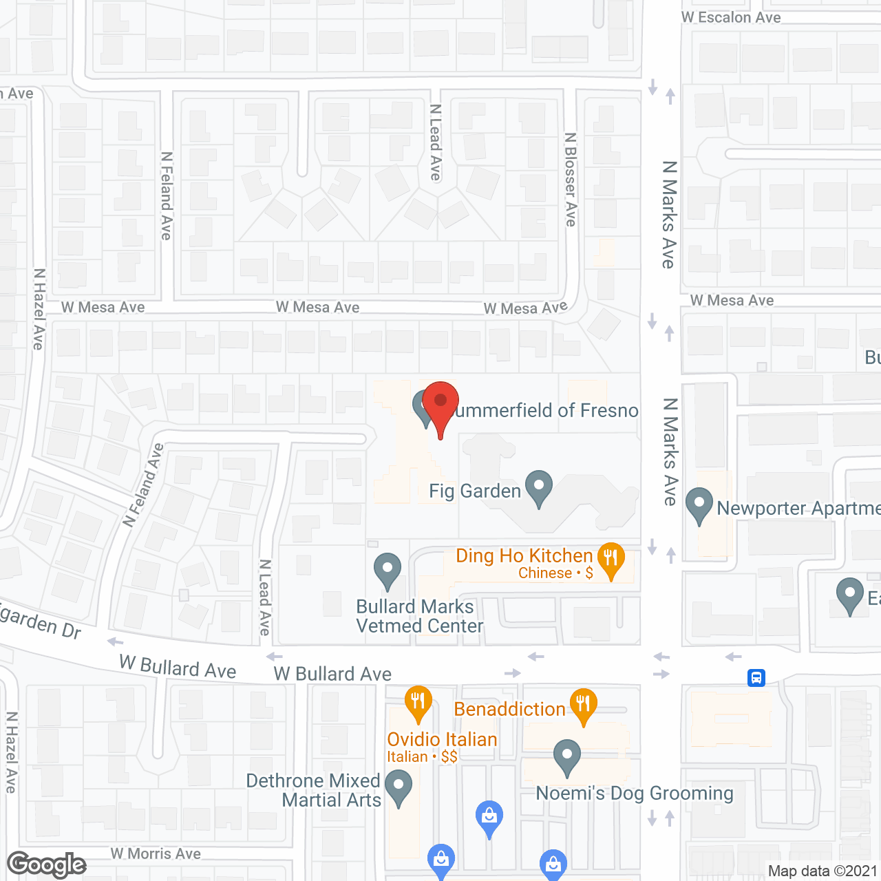 Summerfield of Fresno in google map