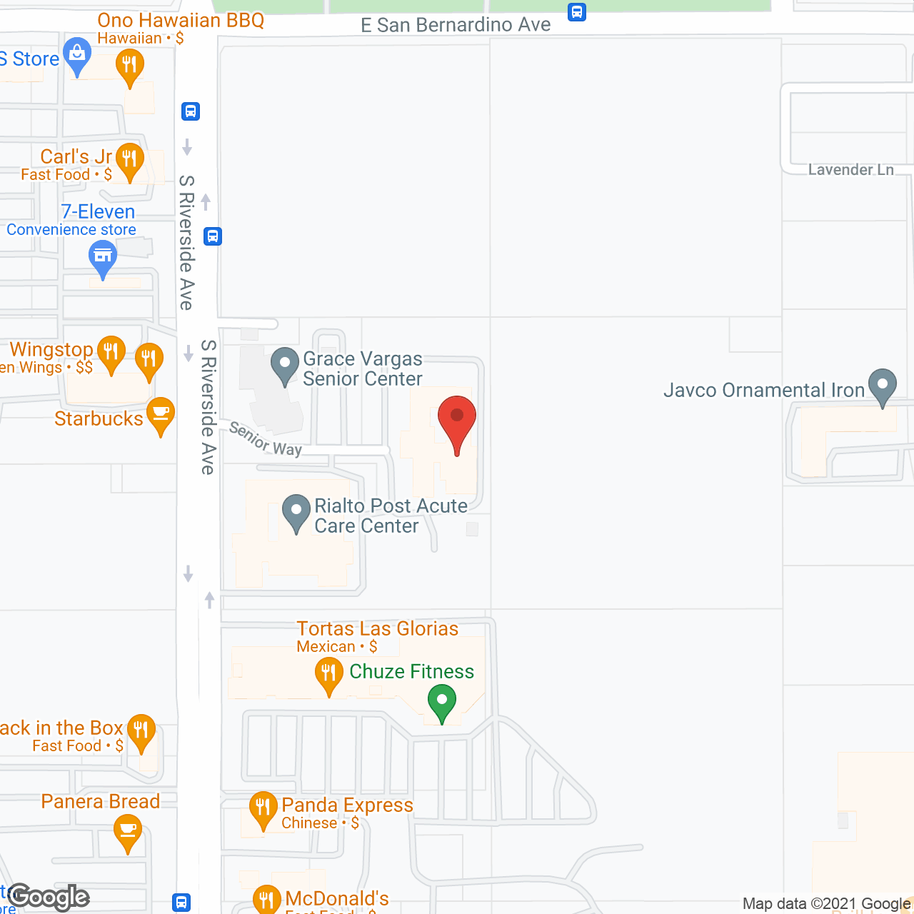 Rialto Assisted Living in google map