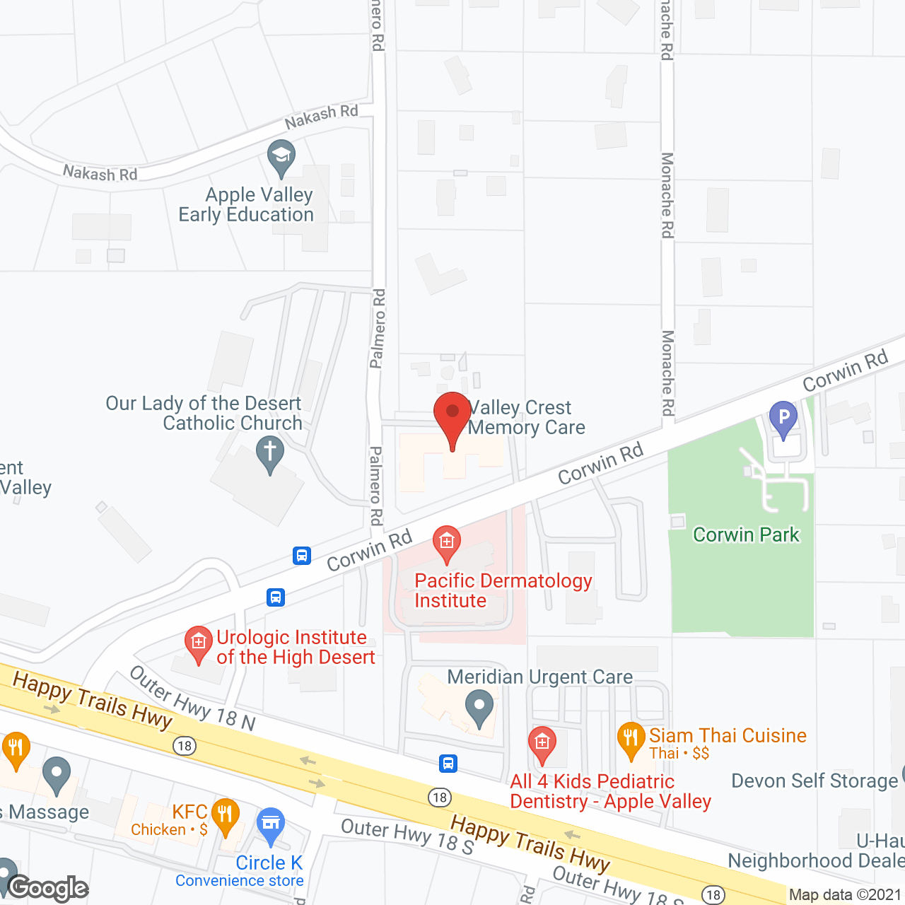 Valley Crest Memory Care in google map