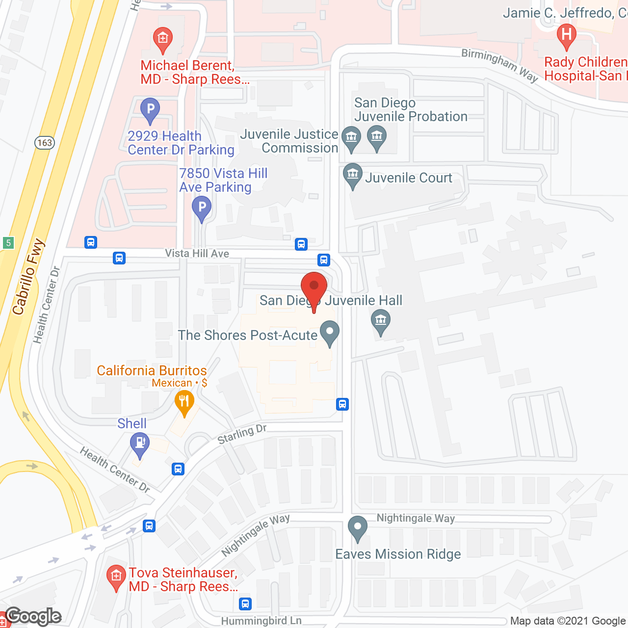 San Diego Healthcare Center in google map