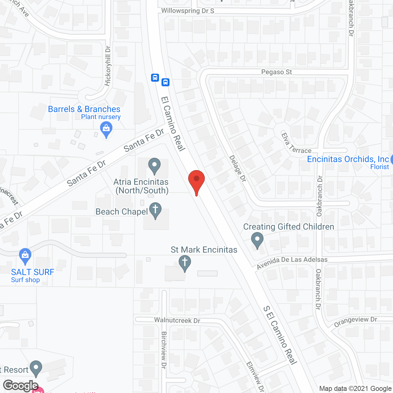Pacifica Senior Living Encinitas in google map