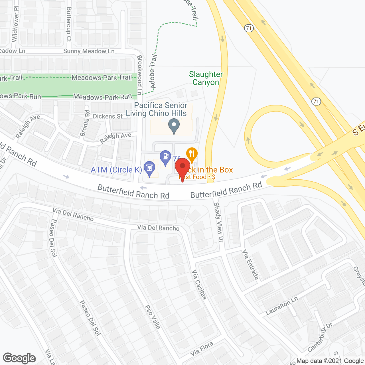 Pacifica Senior Living Chino Hills in google map