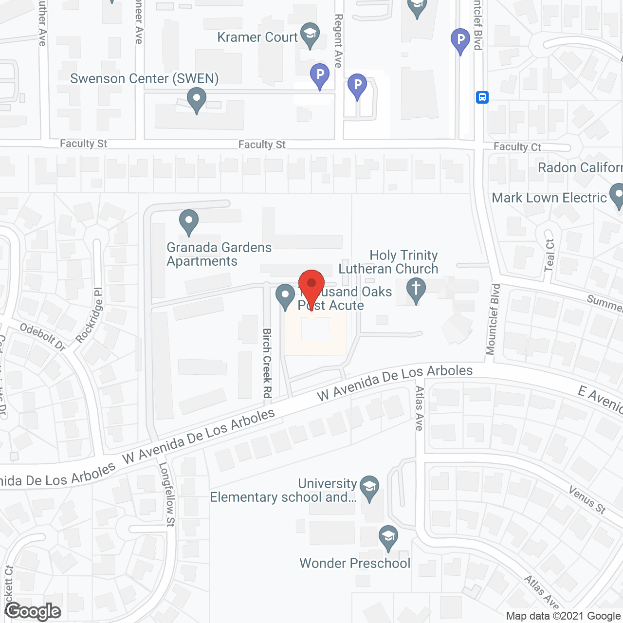 Thousand Oaks Post Acute in google map