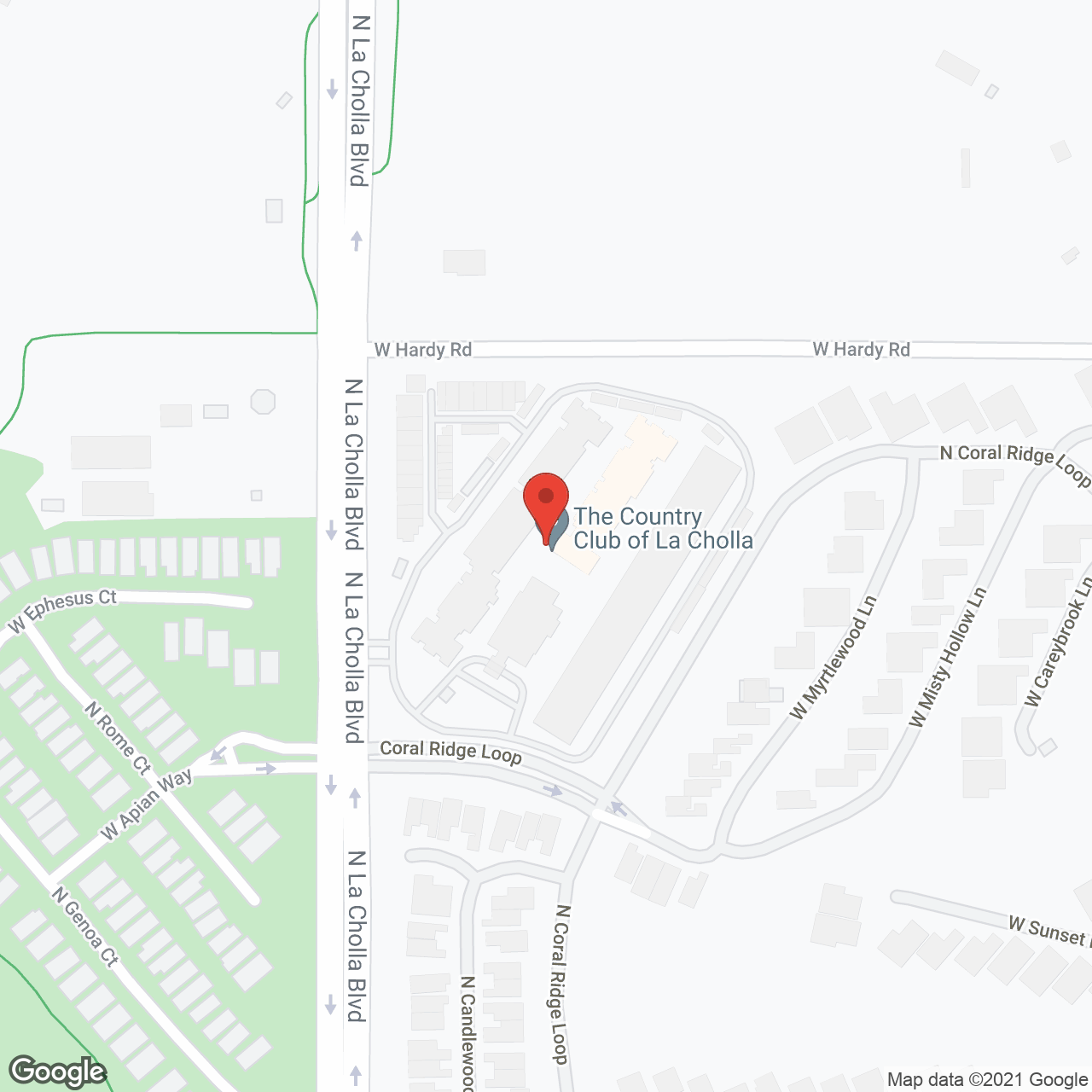 Country Club at La Cholla in google map