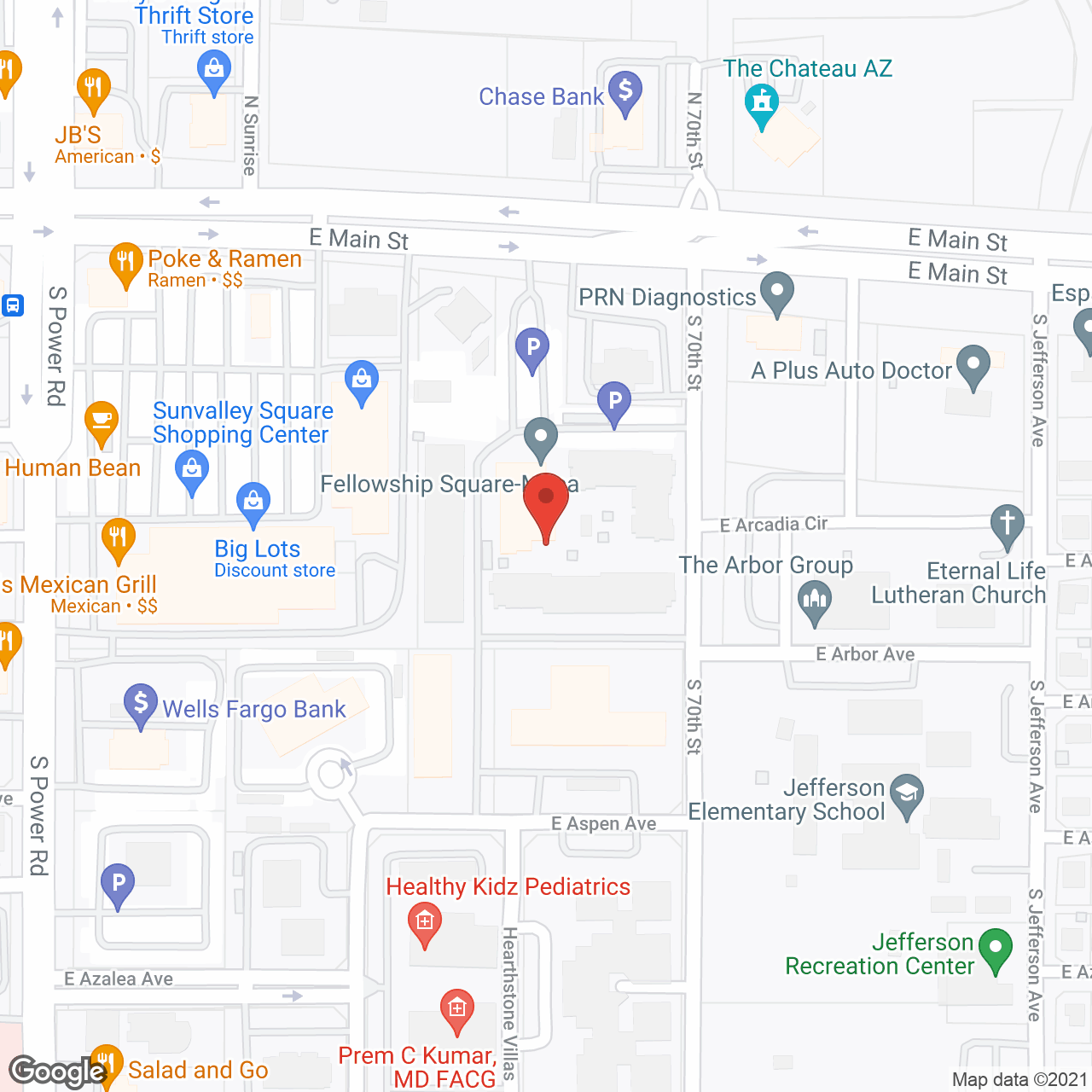 Fellowship Square- Mesa in google map